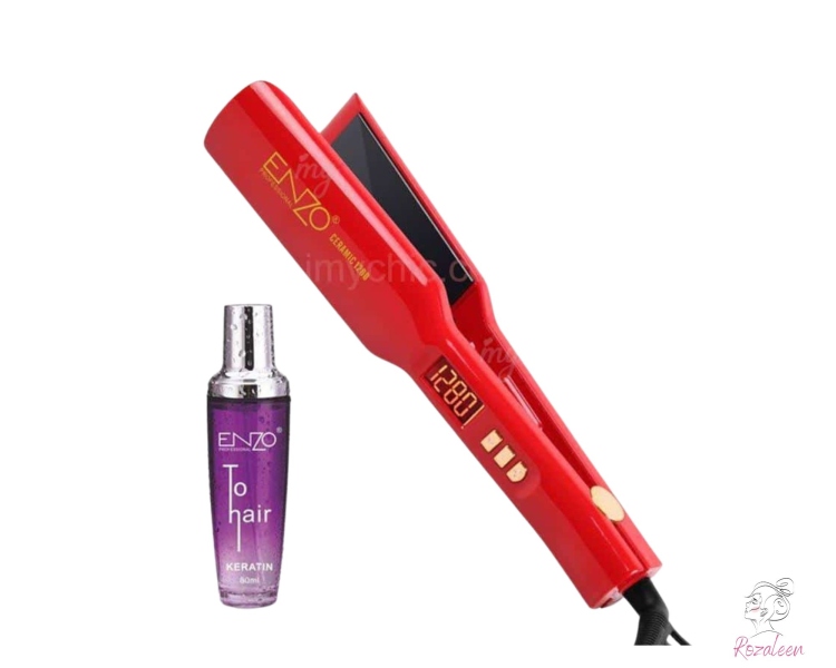 مملس الشعر بالكيراتين من السيراميك 1280° فهرنهايت ENZO EN-5191