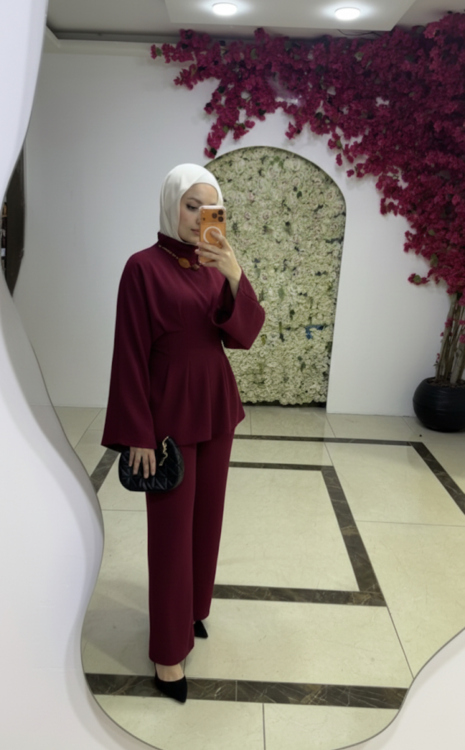 طقم ماسترد لون خمري