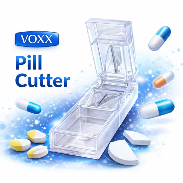 قطاعة الادوية مع صندوق صغير 