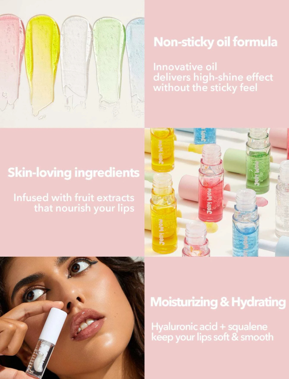 SHEGLAM, Jelly Wow Hydrating Lip Oil- Berry Involved 
