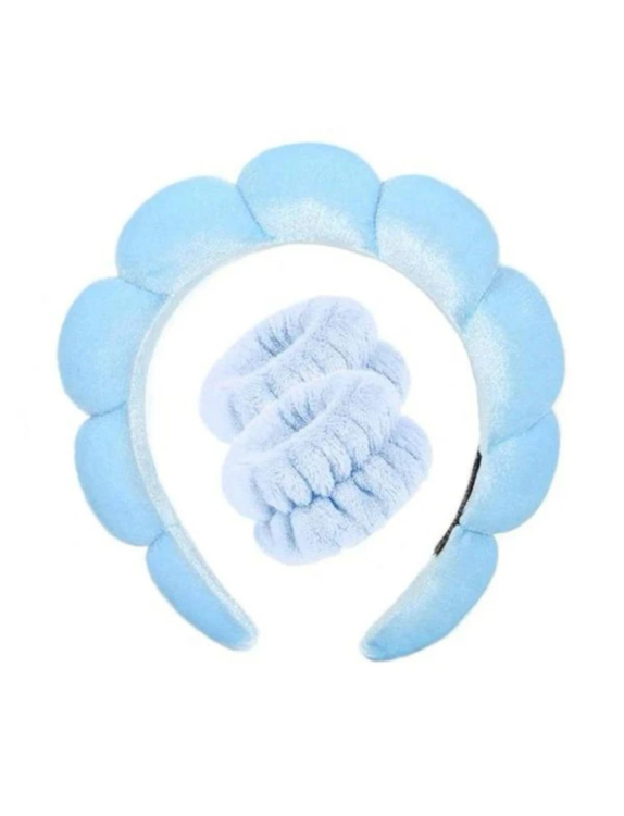Women Headband & 2pcs Fuzzy Scrunchie 
