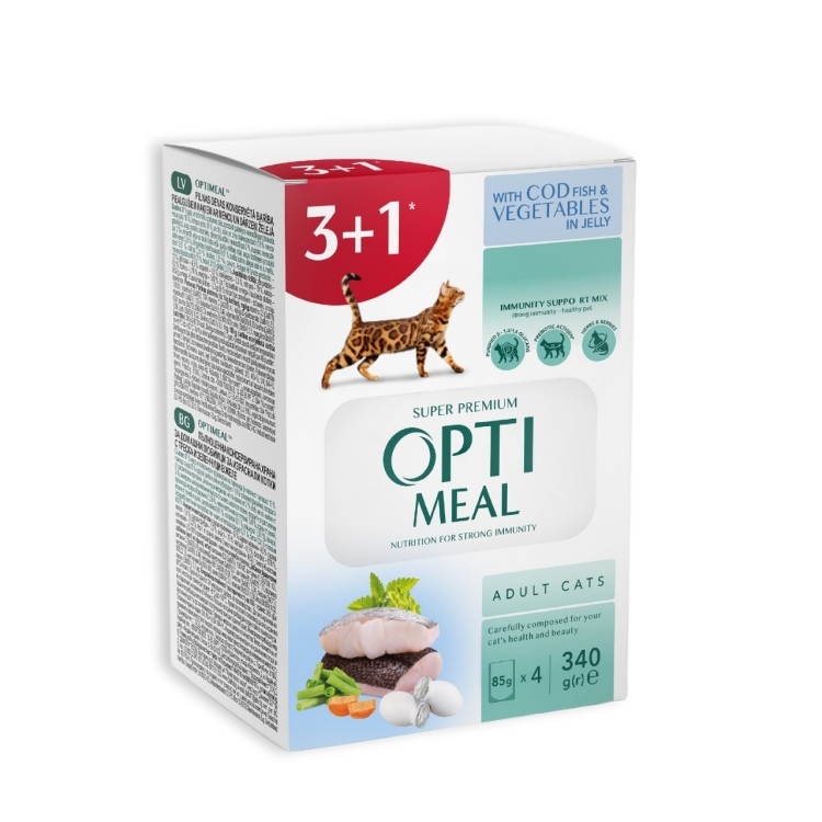 اوبتميل السمك والخضار بالجيلو 