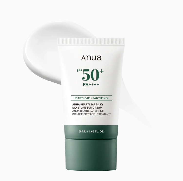 Anua, Heartleaf Silky Moisture Sun Cream