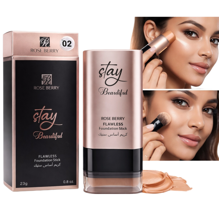 كريم اساس ستيك مع فرشاة من الروز بيري بحجم 23غم