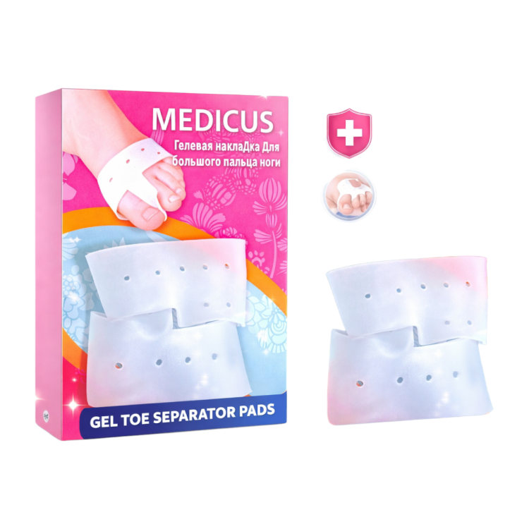 ربر فاصل اصبع القدم الجانبي الكبير مع الاطراف العضمية لجوانب القدم لمنع الاحتكاك عدد 2