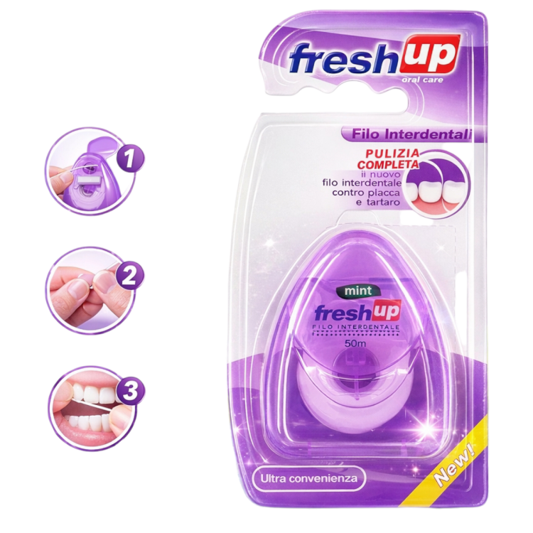 خيط تنظيف الأسنان فريش أب نهدي - 50 متر 