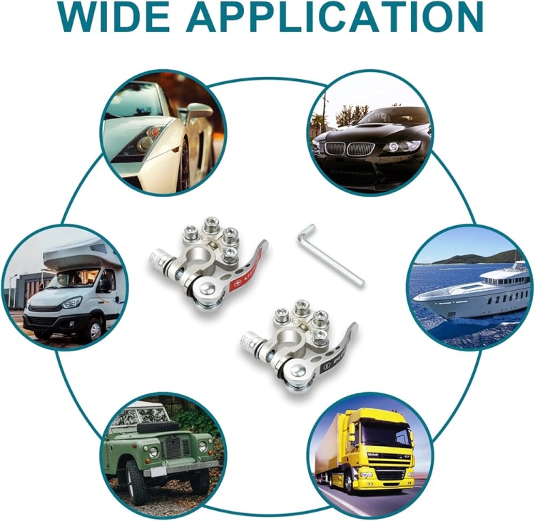 مرابط بطارية بالطقم مع مداخل كهرباء لسهولة الفك والتركيب