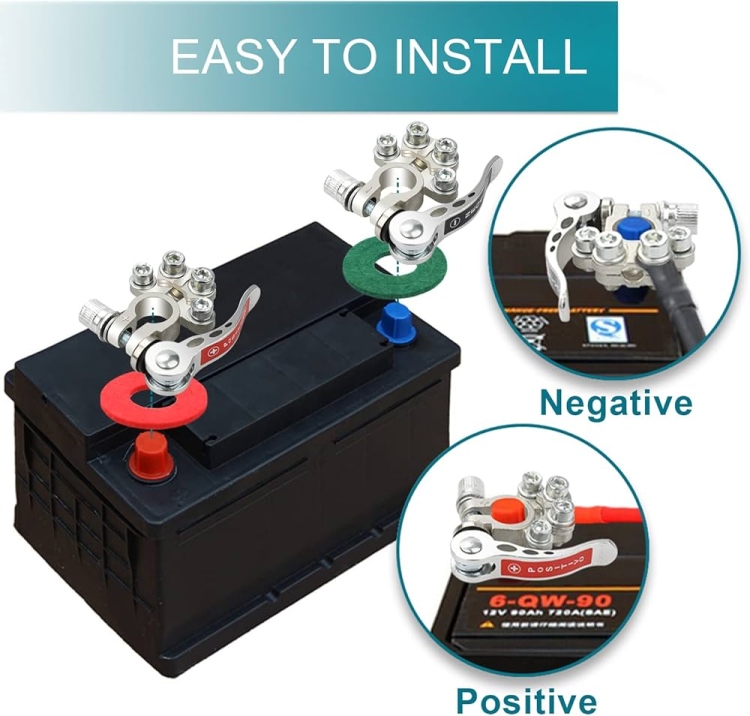 مرابط بطارية بالطقم مع مداخل كهرباء لسهولة الفك والتركيب