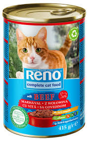 معلبات رينو للقطط _ بنكهة اللحم البقري 