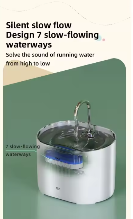 موزع مياه أوتوماتيكي ذكي وصديق للبيئة للقطط، بتصميم بلاستيكي دائري