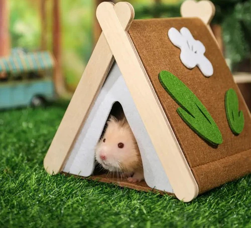 Tent felt hut for small pet ( Hamster)
