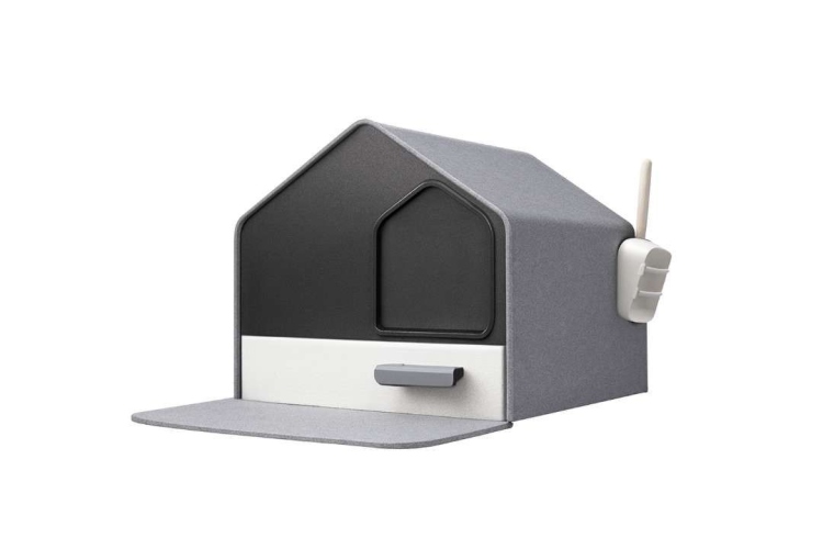 cat litter box shaped like a house