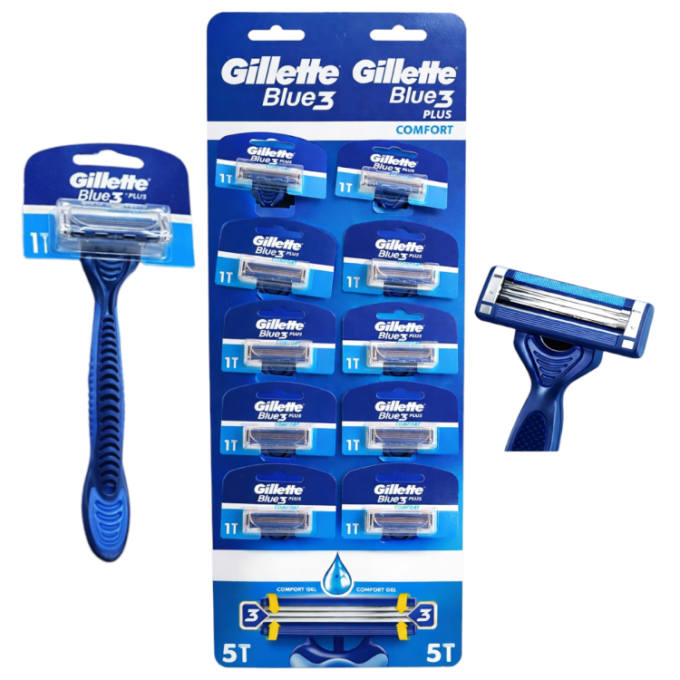 شفرات جليت كومفورت بلو ثري بلس 10 قطع 