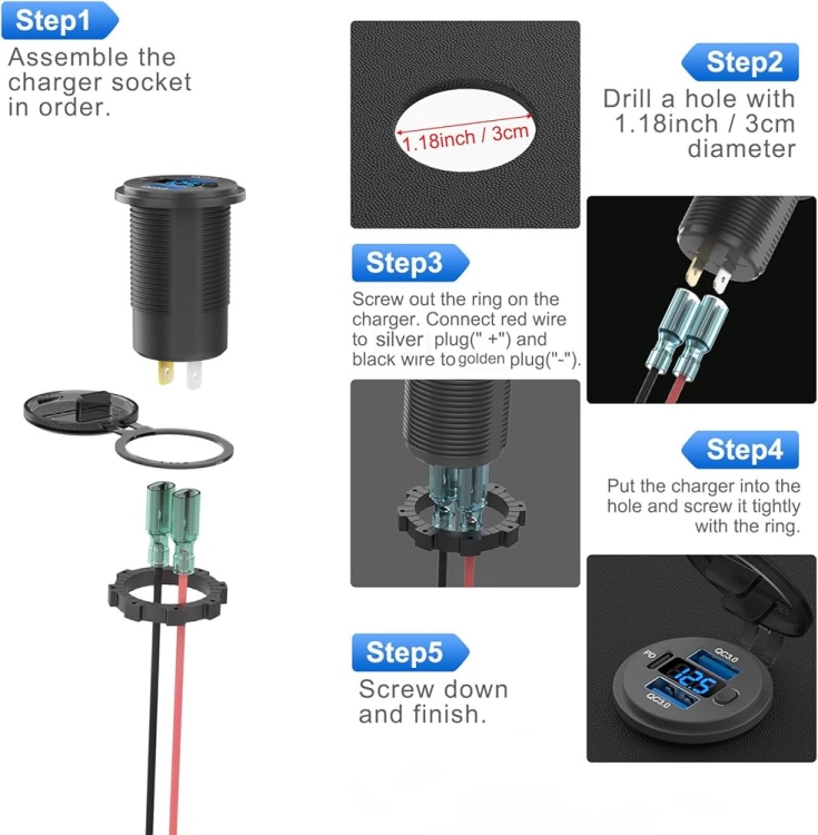 مدخل شحن متعدد الاستعمال مع إضاءة عالي الجودة