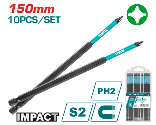Total TACIM16PH263 Impact screwdriver bit راسية درل 15 سم