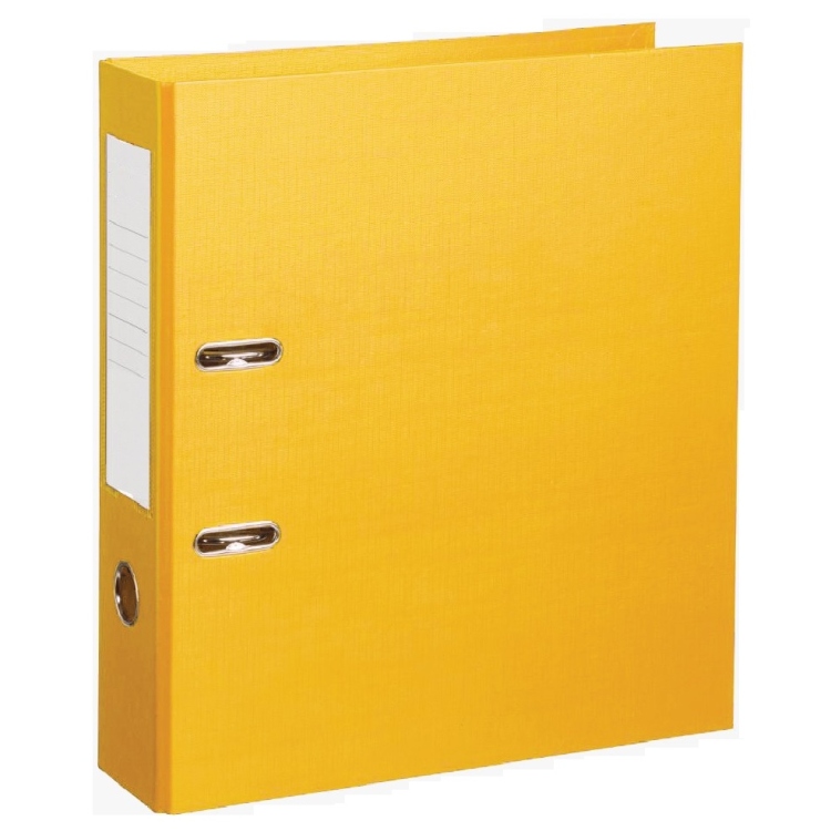 بوكس فايل اصفر PVC عريض  سعة 400 ورقة 