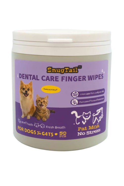 Pet dental cleaning finger wipes
