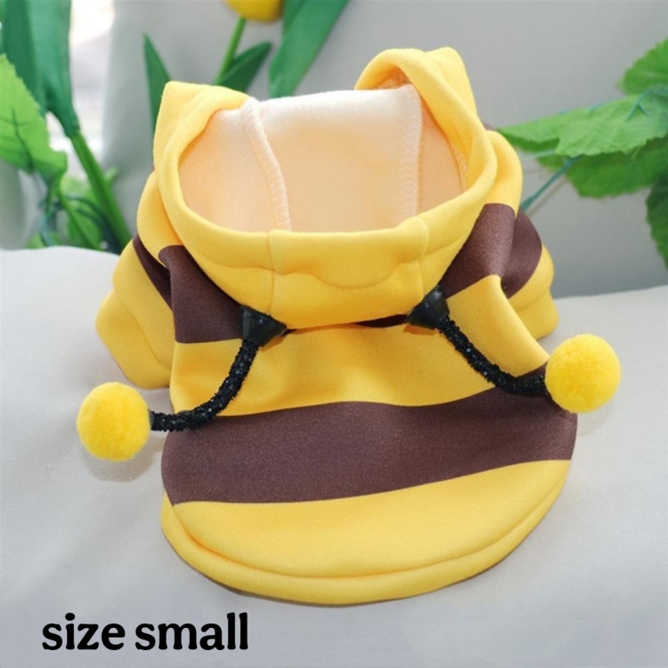 هودي للحيوانات الأليفة بثيمة النحل المريح - سويتر محبوك دافئ ومبطن بالكامل 