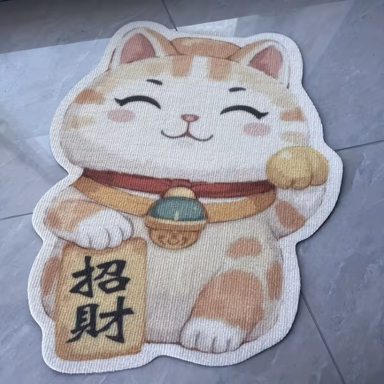 خداشة لاصقة على الحائط او الباب للقطط شكل قطة سمينة