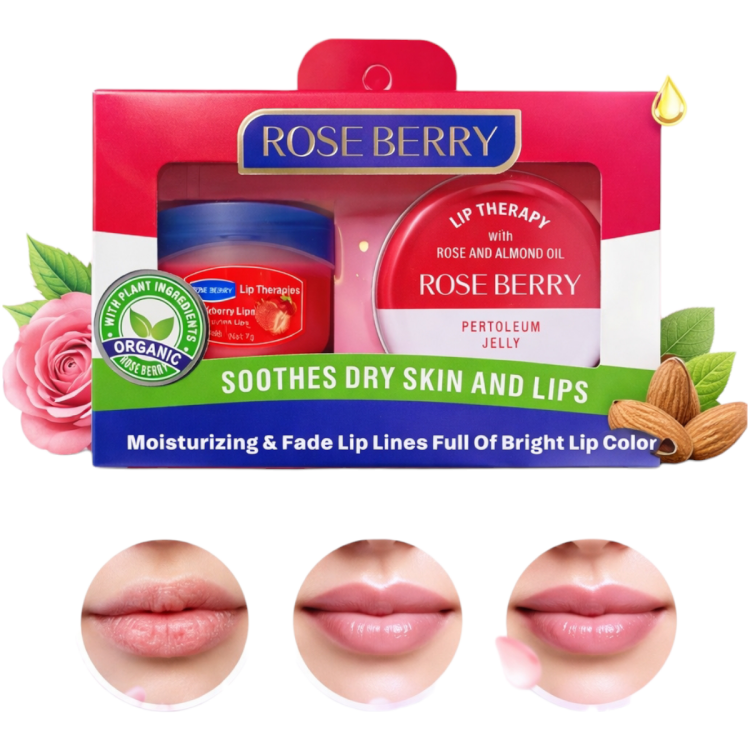 مسك ومرطب شفاه من الروز بيري 