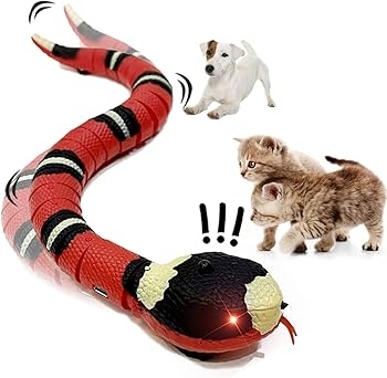 Snake Cat Toy for Cats, Smart Sensing Snake Rechargeable, Automatically Sense Obstacles and Escape