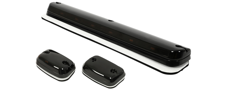 طقم أضوية سقف مسوّد 3 قطع رفيع  لون صحراوي 