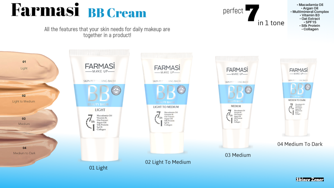 كريم اساس Farmasi BB 7 in 1 Light to Medium (02)