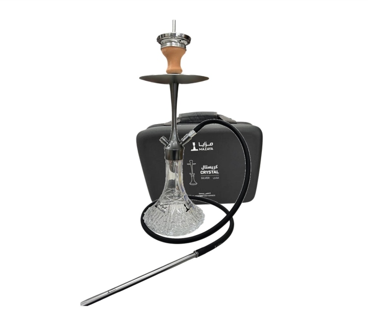 MAZAYA CRYSTAL Original Hookah - Crystal Shisha - Complete set with carry bag 
