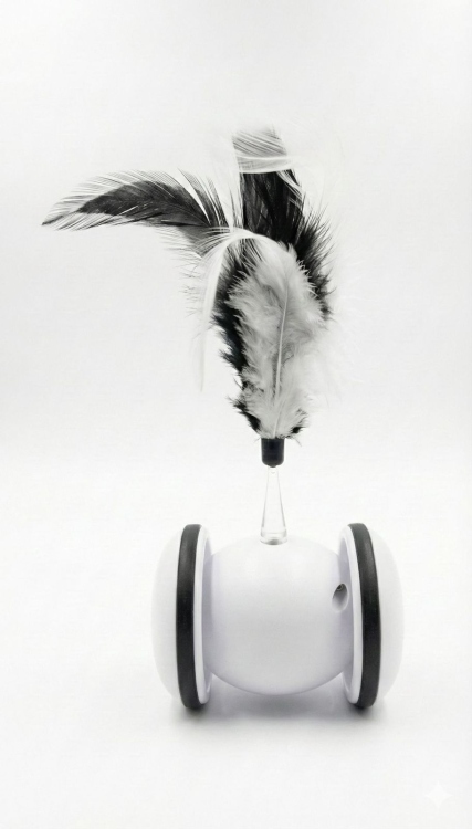 Running Feather Cat Toy