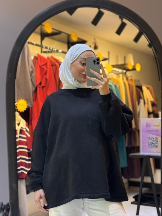 بلوزة اوفر سايز هودي