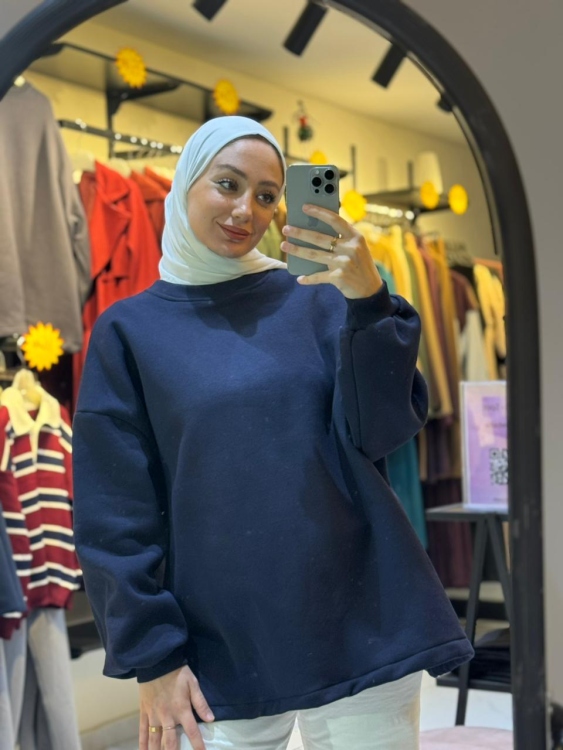 بلوزة اوفر سايز هودي