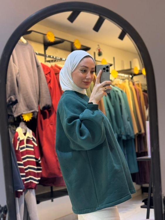 بلوزة اوفر سايز هودي