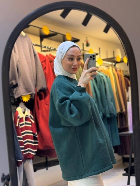 بلوزة اوفر سايز هودي