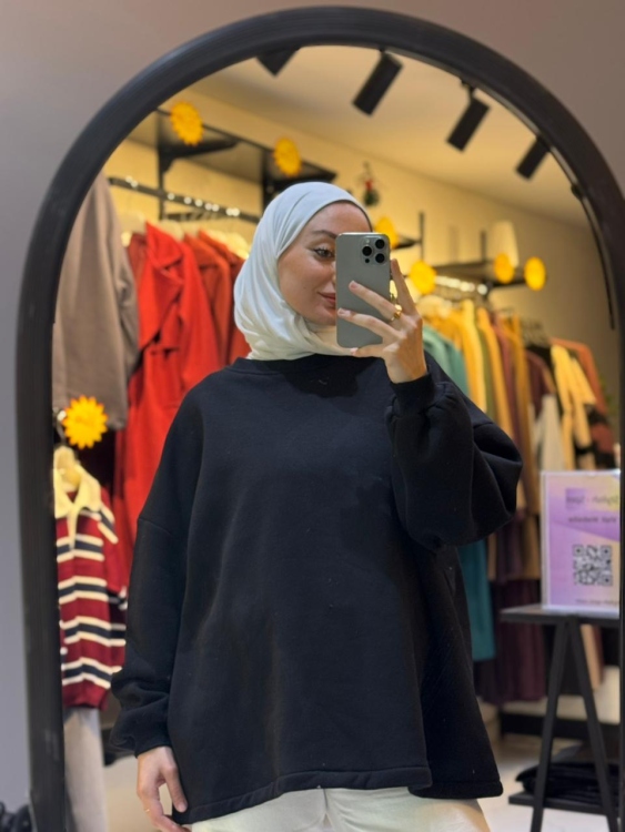 بلوزة اوفر سايز هودي