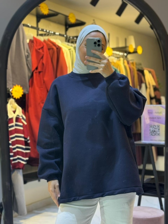 بلوزة اوفر سايز هودي