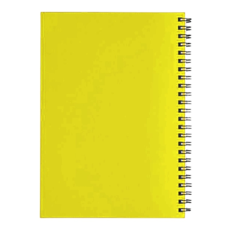 دفتر مدرسي انجليزي غلاف بلاستيكي 80 ورقة اصفر