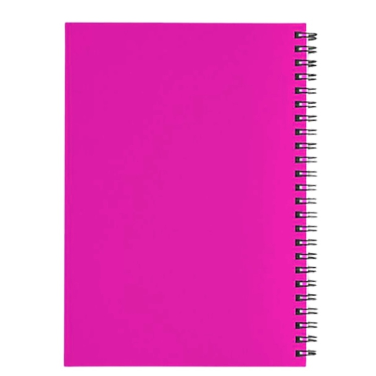 دفتر مدرسي انجليزي غلاف بلاستيكي 80 ورقة زهري