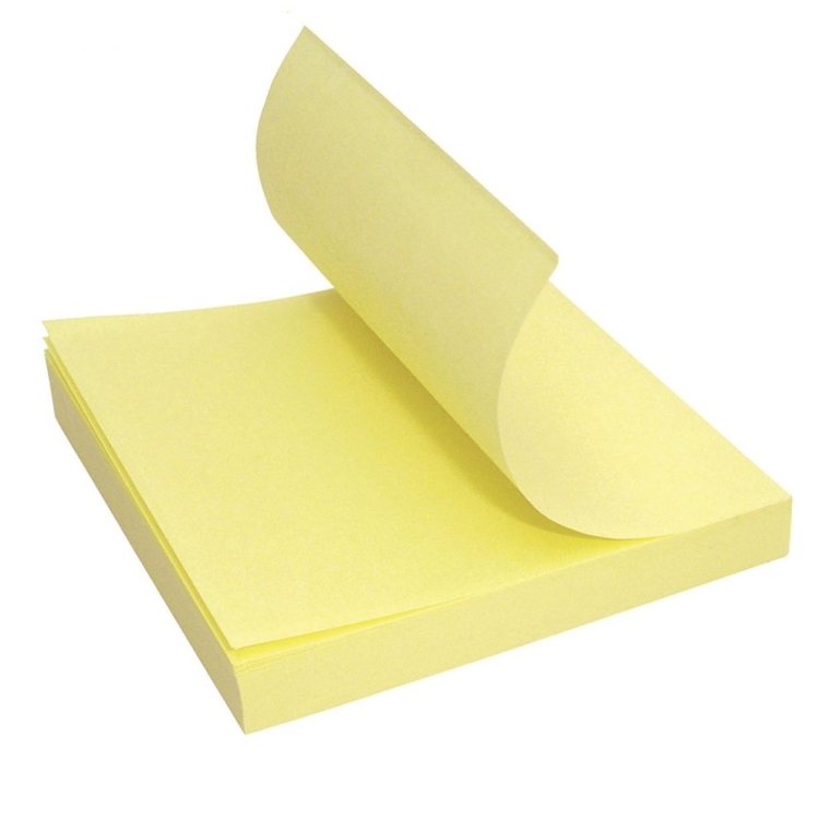 ورق ملاحظات تلزيق متكرر 100 ورقة 7.5X7.5 سم اصفر  