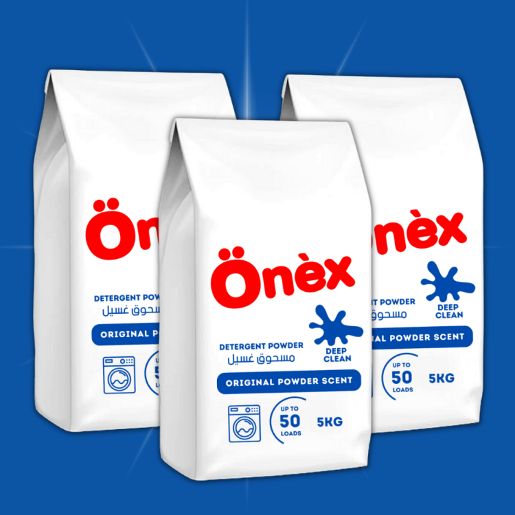 مسحوق غسيل اونيكس 5كيلو 2كيس والثالث مجانا 