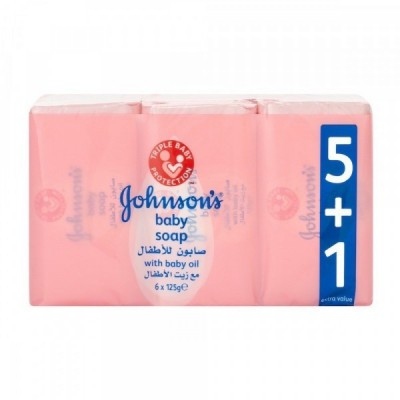 جونسون - صابون ناعم للاطفال  6×125غم