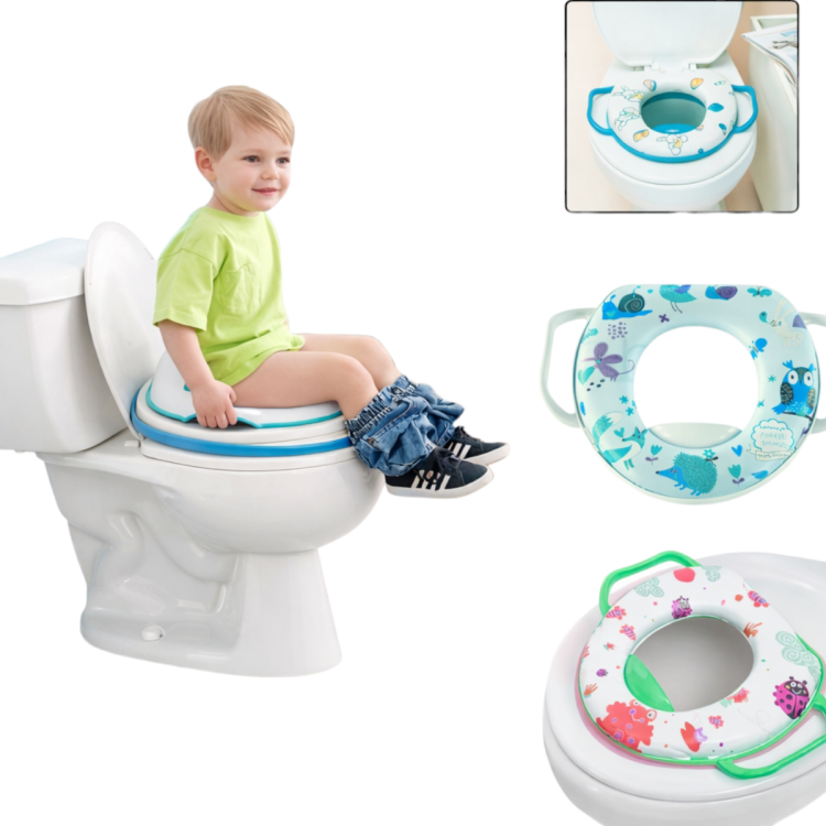 مقعدة مرحاض للأطفال مع رسوم