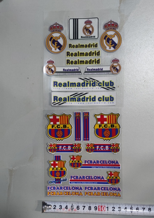 كت ستيكر ريال مدريد، برشلونة 13CM