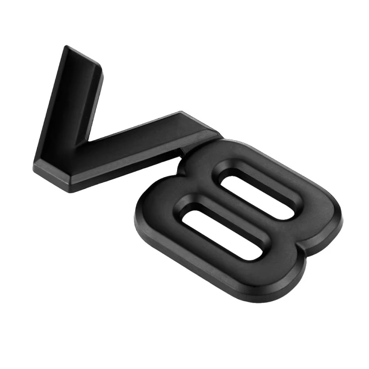 شعار باللون الأسود المطفي V8