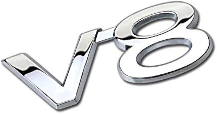 شعار باللون الفضي اللميع V8