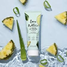 LOVE NATURE Hydrating Gel Cleanser with Organic Aloe Vera & Pineapple& LOVE NATURE Hydrating Toner with Organic Aloe Vera 125 ml& Pineapple150 ml & Love Nature Hydrating Face Cream with Organic Aloe Vera & Coconut Water 50ml    46070 - 47003 - 34821