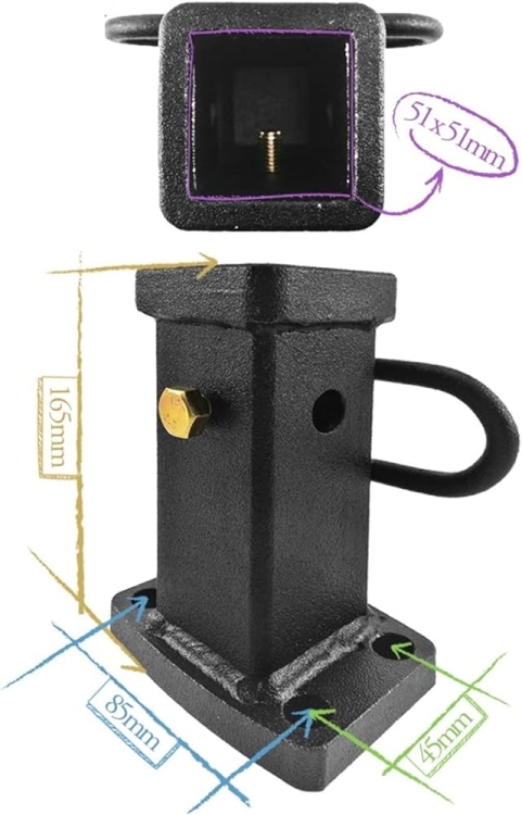 انثى قاعدة  هوك خلفي  2 انش