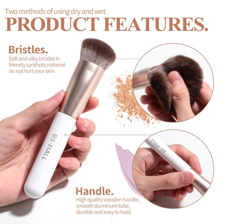 BS-MALL, Makeup Brushes With Bag Case 18 Pcs