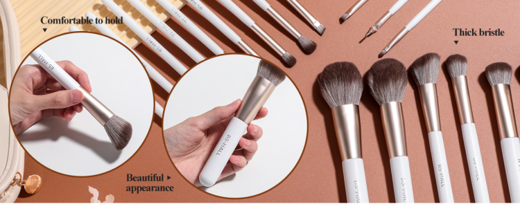 BS-MALL, Makeup Brushes With Bag Case 18 Pcs