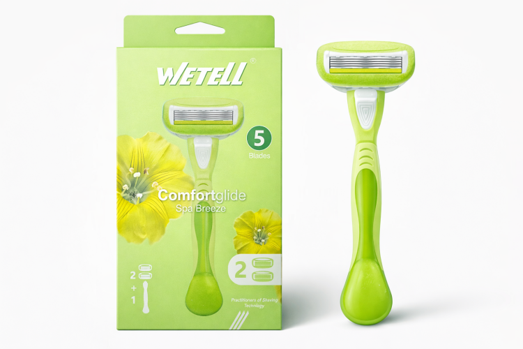 ماكينة الحلاقة النسائية ووتل رأسين عدد 5 شفرات للبشرة الحساسة 