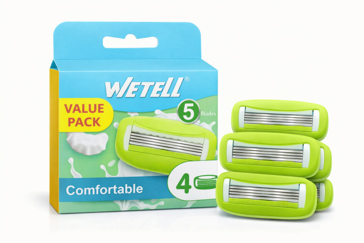 رؤوس شفرات ووتل للبشرة الحساسة 4 روؤس 